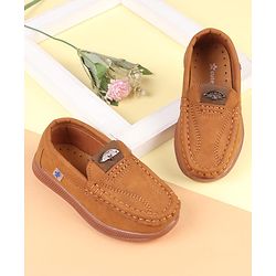 Cute Walk by Babyhug Slip On Solid Loafers - Navy Blue
