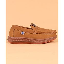 Cute Walk by Babyhug Slip On Solid Loafers - Navy Blue