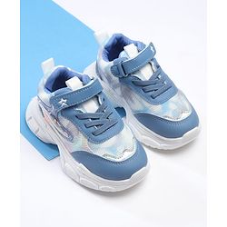 Cute Walk by Babyhug Velcro Closure Solid Sneaker Shoes - Blue