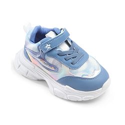 Cute Walk by Babyhug Velcro Closure Solid Sneaker Shoes - Blue