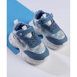 Cute Walk by Babyhug Velcro Closure Solid Sneaker Shoes - Blue