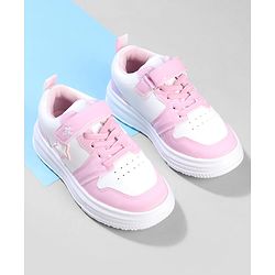 Cute Walk by Babyhug Velcro Closure Sneaker with Star Applique - Pink