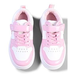 Cute Walk by Babyhug Velcro Closure Sneaker with Star Applique - Pink