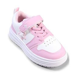 Cute Walk by Babyhug Velcro Closure Sneaker with Star Applique - Pink