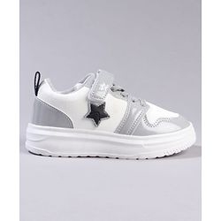 Cute Walk by Babyhug Velcro Closure Sneaker with Star Applique - Pink