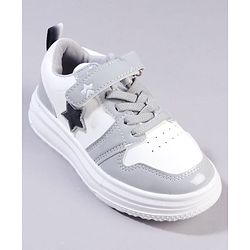 Cute Walk by Babyhug Velcro Closure Sneaker with Star Applique - Pink