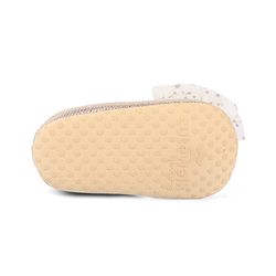 Cute Walk by Babyhug Slip On Booties With Bow Applique- Golden