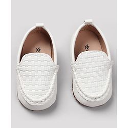 Cute Walk by Babyhug Slip On Solid Booties - White