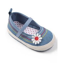 Cute Walk by Babyhug Slip On Booties with Floral Applique - Pink