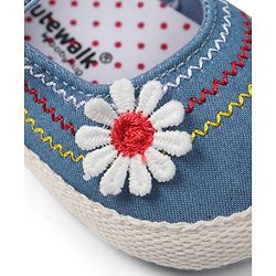 Cute Walk by Babyhug Slip On Booties with Floral Applique - Pink