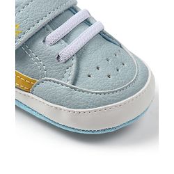 Cute Walk by Babyhug Velcro Closure Solid Booties - Blue
