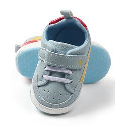 Cute Walk by Babyhug Velcro Closure Solid Booties - Blue