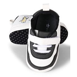 Cute Walk by Babyhug Velcro Closure Dino Printed Booties - Black