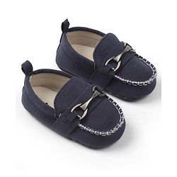 Cute Walk by Babyhug Slip On Solid Booties - Navy Blue