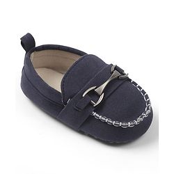 Cute Walk by Babyhug Slip On Solid Booties - Navy Blue