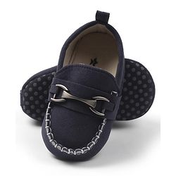 Cute Walk by Babyhug Slip On Solid Booties - Navy Blue