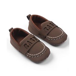 Cute Walk by Babyhug Slip On Solid Booties - Brown