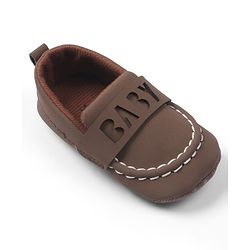 Cute Walk by Babyhug Slip On Solid Booties - Brown