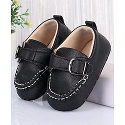 Cute Walk by Babyhug Velcro Closure Solid Booties - Brown