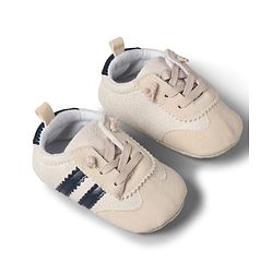 Cute Walk by Babyhug Lace Up Booties with Stripes - Red