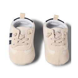 Cute Walk by Babyhug Lace Up Booties with Stripes - Red