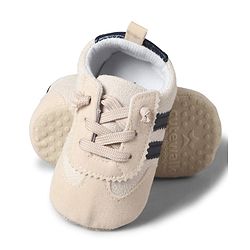 Cute Walk by Babyhug Lace Up Booties with Stripes - Red