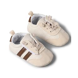 Cute Walk by Babyhug Lace Up Booties with Stripes - Red