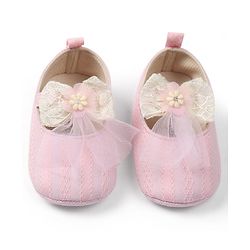 Cute Walk by Babyhug Slip On Booties with Bow Applique - Purple