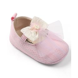 Cute Walk by Babyhug Slip On Booties with Bow Applique - Purple