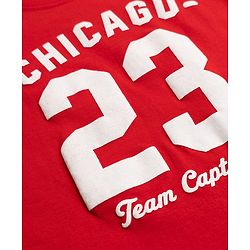 Babyhug Single Jersey Knit Half Sleeves T-Shirt & Shorts Set With Chicago Print - Red