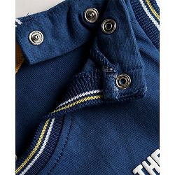 Babyhug Single Jersey Knit Half Sleeves Text Printed T-Shirt & Shorts Set - Multicolor