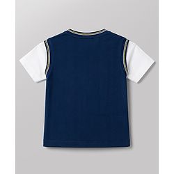 Babyhug Single Jersey Knit Half Sleeves Text Printed T-Shirt & Shorts Set - Multicolor