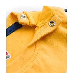 Babyhug 100% Cotton Knit Half Sleeves T-Shirt & Shorts Set With Patch - Multicolor
