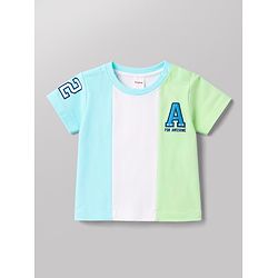 Babyhug Single Jersey Knit Half Sleeves Cut N Sew T-Shirt & Shorts Set - Multicolor