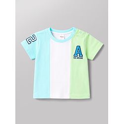 Babyhug Single Jersey Knit Half Sleeves Cut N Sew T-Shirt & Shorts Set - Multicolor