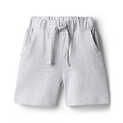 Babyhug Single Jersey Knit Half Sleeves T-Shirt & Shorts Set with Text Print - Blue & Grey