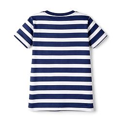 Babyhug Single Jersey Knit Half Sleeves Stripes T-Shirt & Shorts Set with Bunny & Duck Print - Yellow