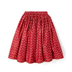 Babyhug Cotton Woven Sleeveless Printed Lehenga Choli Set With Dupatta & Lace Detailing - Maroon