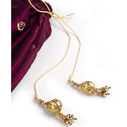 Babyhug Chiffon Woven Half Sleeves Choli Lehenga Set With Floral Embroidery & Dupatta - Maroon