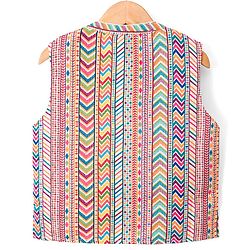 Babyhug Cotton Blend Woven Full Sleeves Kurta Pyjama Set With Sequinned & Printed Jacket - Navy Blue