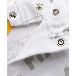 Babyhug Single Jersey Knit Half Sleeves T-Shirt & Shorts Set with Excavator Print - Yellow & White