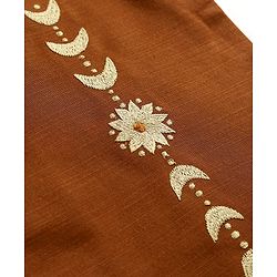 Babyhug Woven Half Sleeves Embroidered Ethnic Shirt - Brown