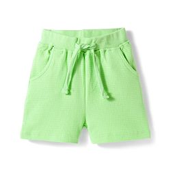 Babyhug Waffle Knit Sleeveless T-Shirt & Shorts Set With Animal Patch - Green