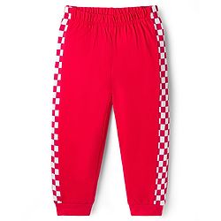 Babyhug 100% Cotton Knit Full Sleeves T-Shirt & Pyjama Night Suit With Teddy Bear Print - Red