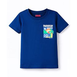 Babyhug Cotton Knit T-Shirt Half Sleeves Oversized Tee with Front & Back Print Multi Color 12-18 Months