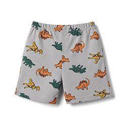 Babyhug Cotton Knit Sleeveless T-Shirt & Shorts Night Suit with Dino Print - Orange