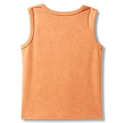 Babyhug Cotton Knit Sleeveless T-Shirt & Shorts Night Suit with Dino Print - Orange