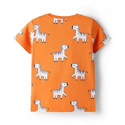 Babyhug 100% Cotton Knit Half Sleeves Animal Printed T-Shirts Pack of 3 - Multicolor