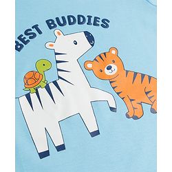 Babyhug 100% Cotton Knit Half Sleeves Animal Printed T-Shirts Pack of 3 - Multicolor