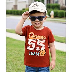 Babyhug Cotton Knit T-Shirt Half Sleeves with Graphic Print Multi Color 6-9 Months